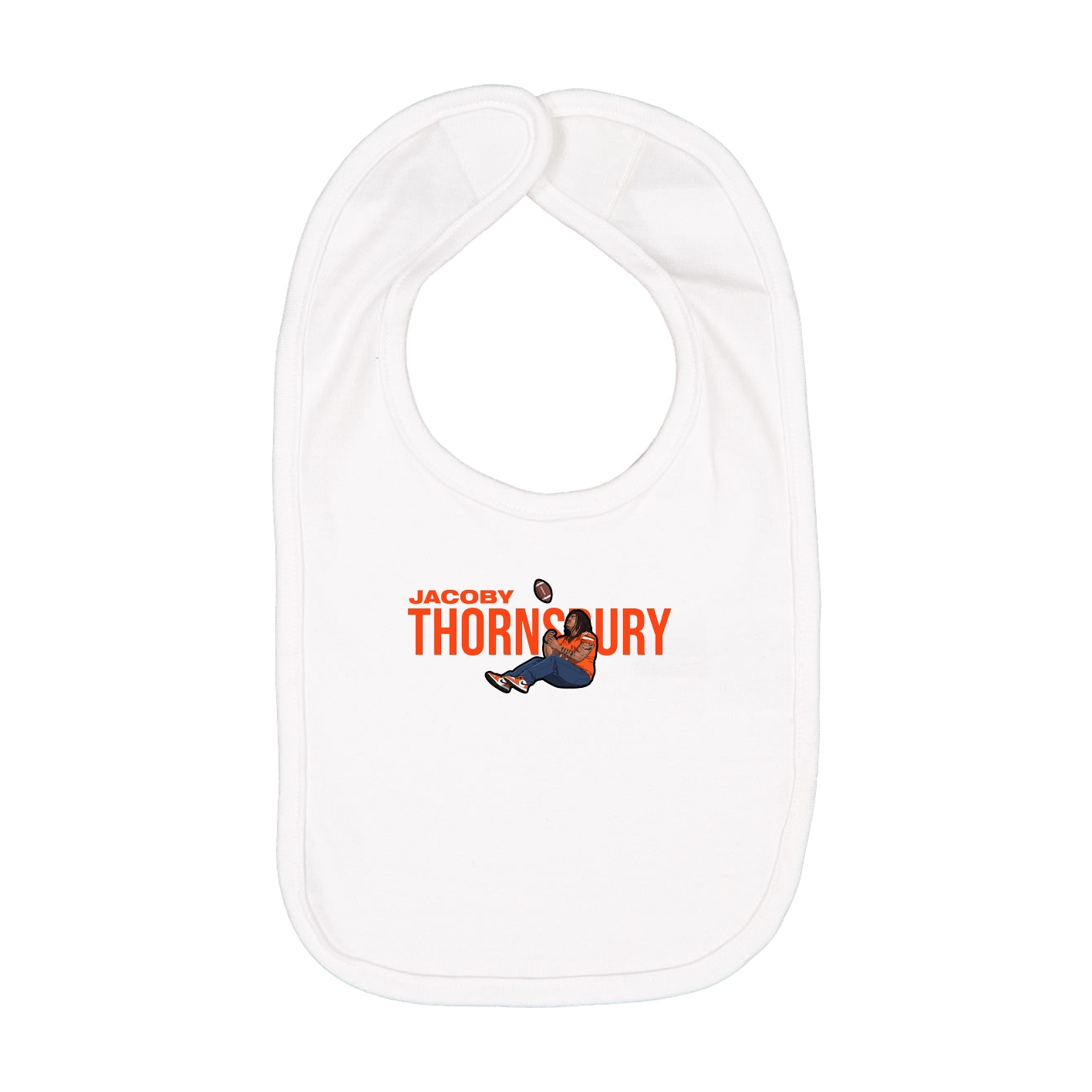 Infant Bib — Player Name in White