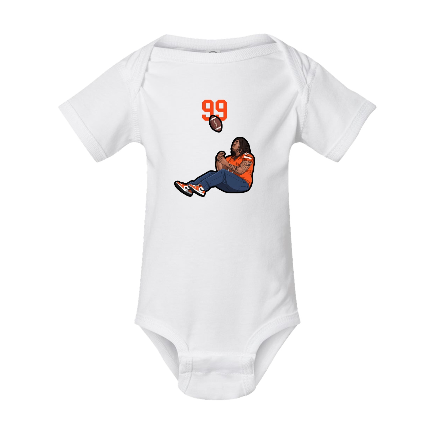 Baby Onesie — Number Top in White