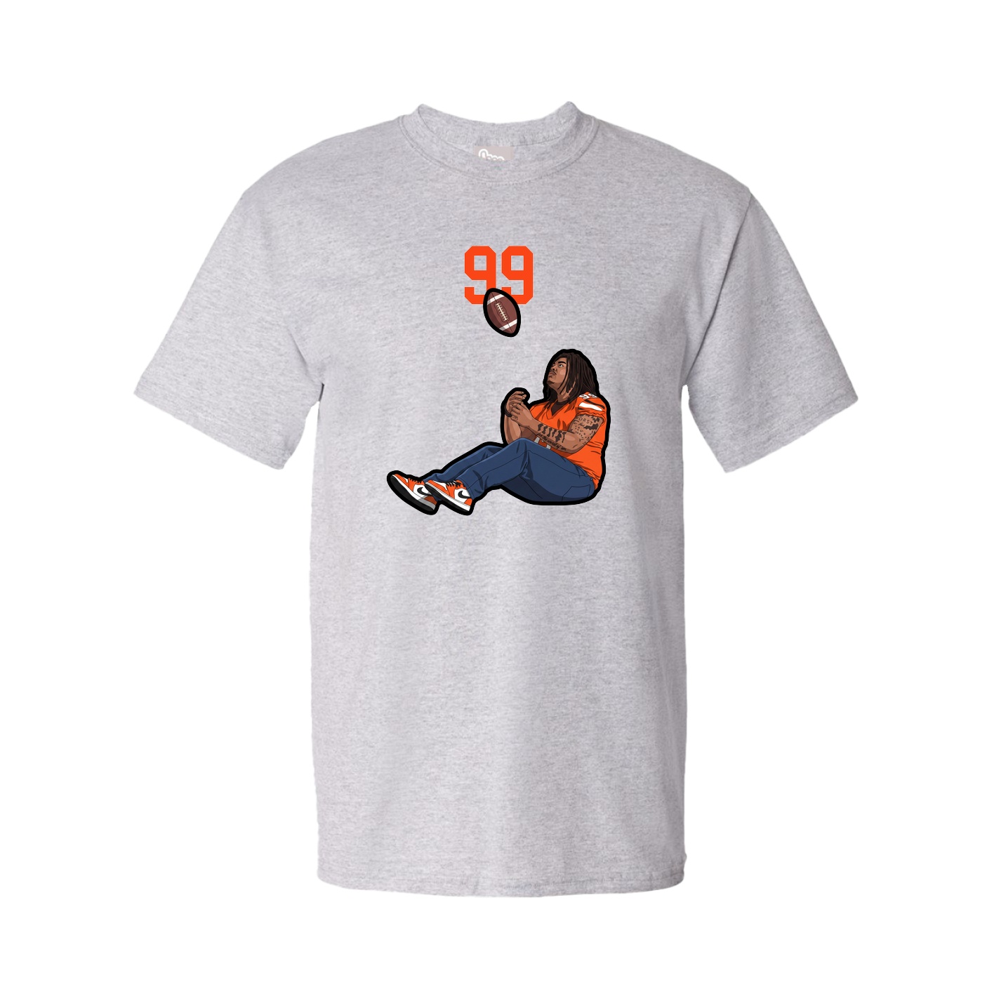 Youth Tee — Number Top in Grey