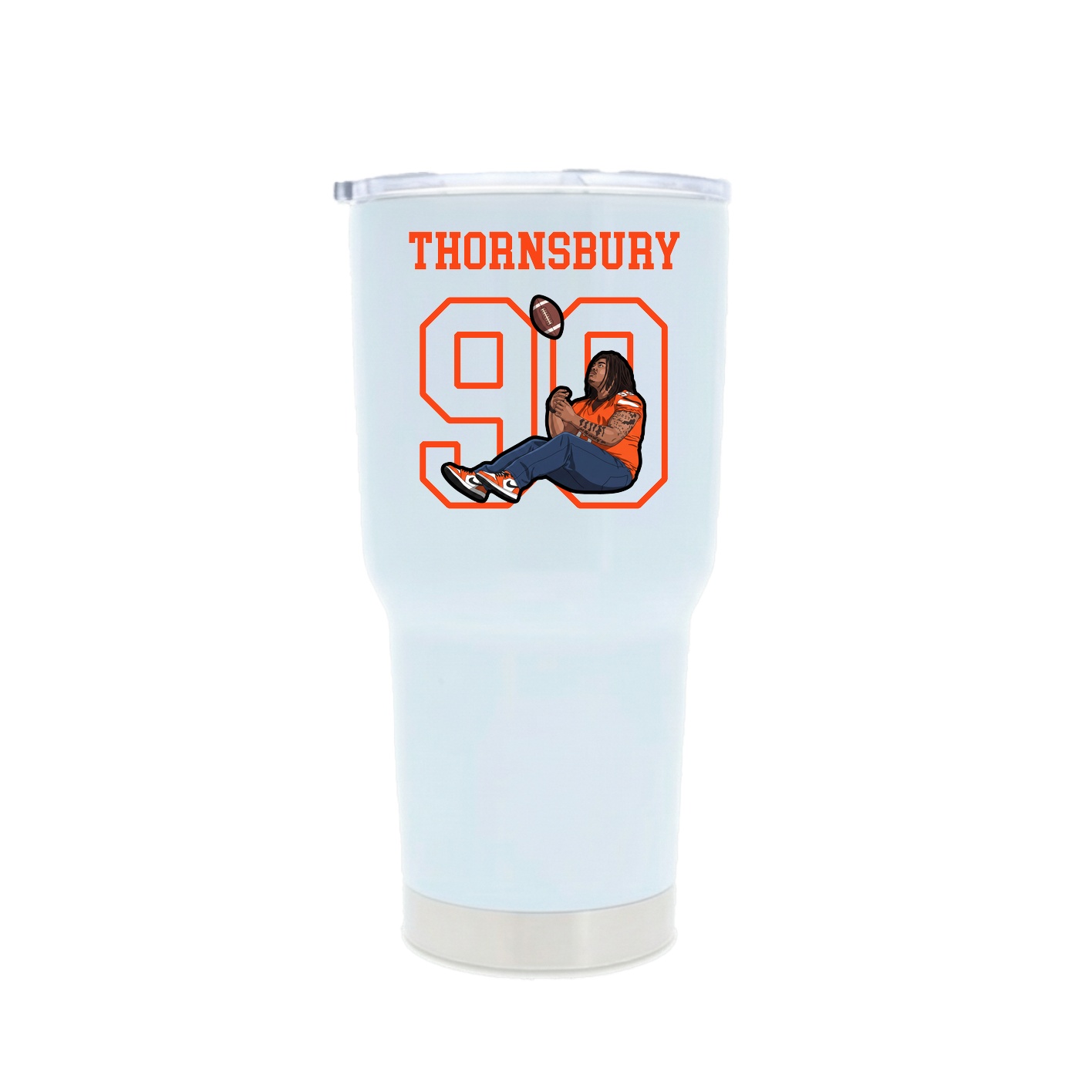 30oz Stainless Steel Tumbler — Shirsey in White