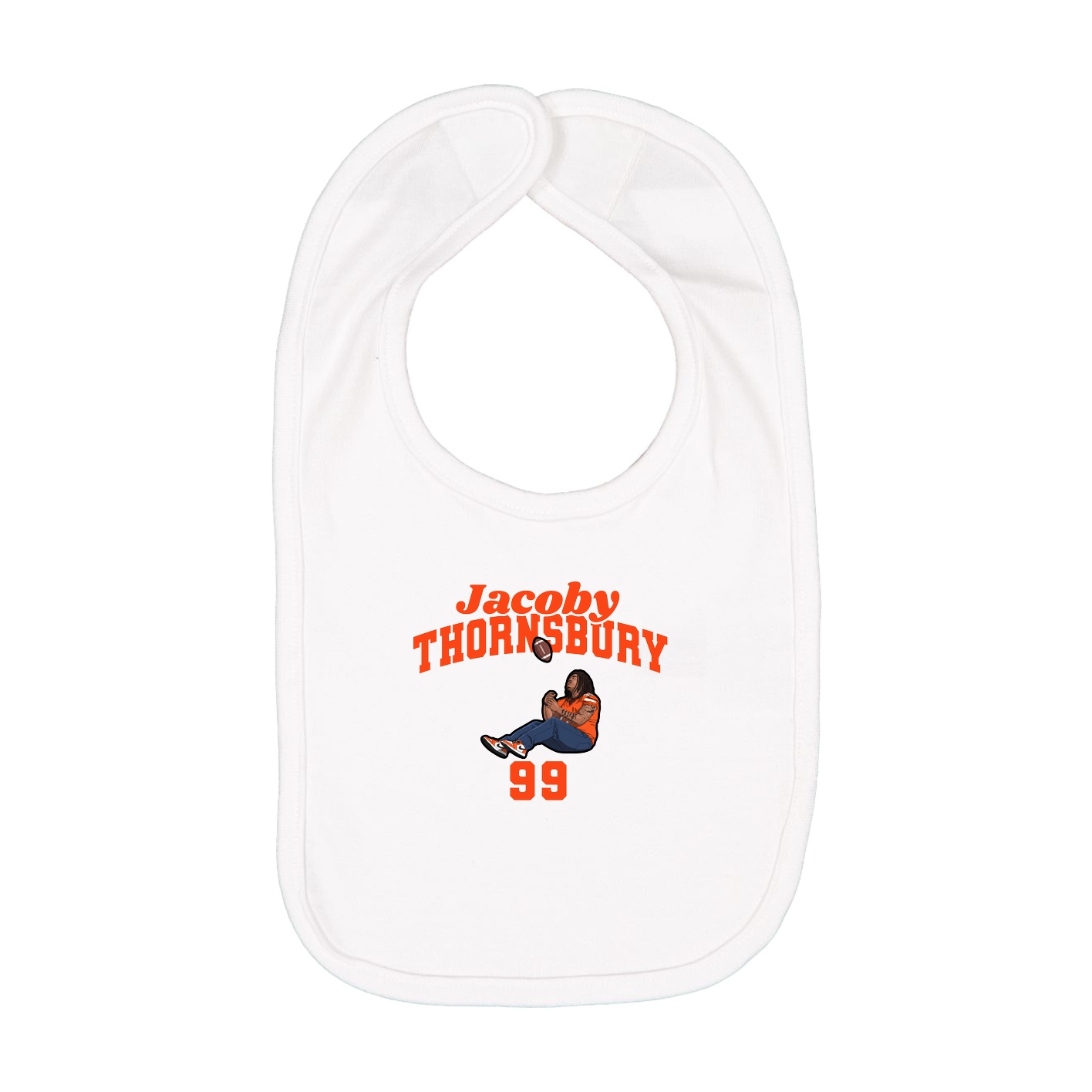 Infant Bib — Signature Arch in White