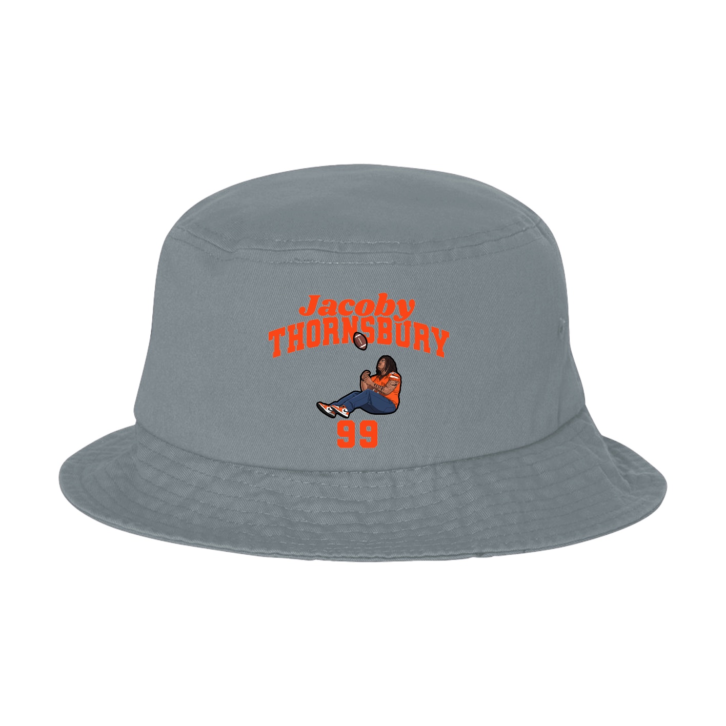 Bucket Cap — Signature Arch in Grey