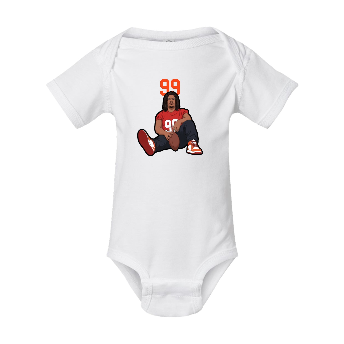 Baby Onesie — Number Top in White