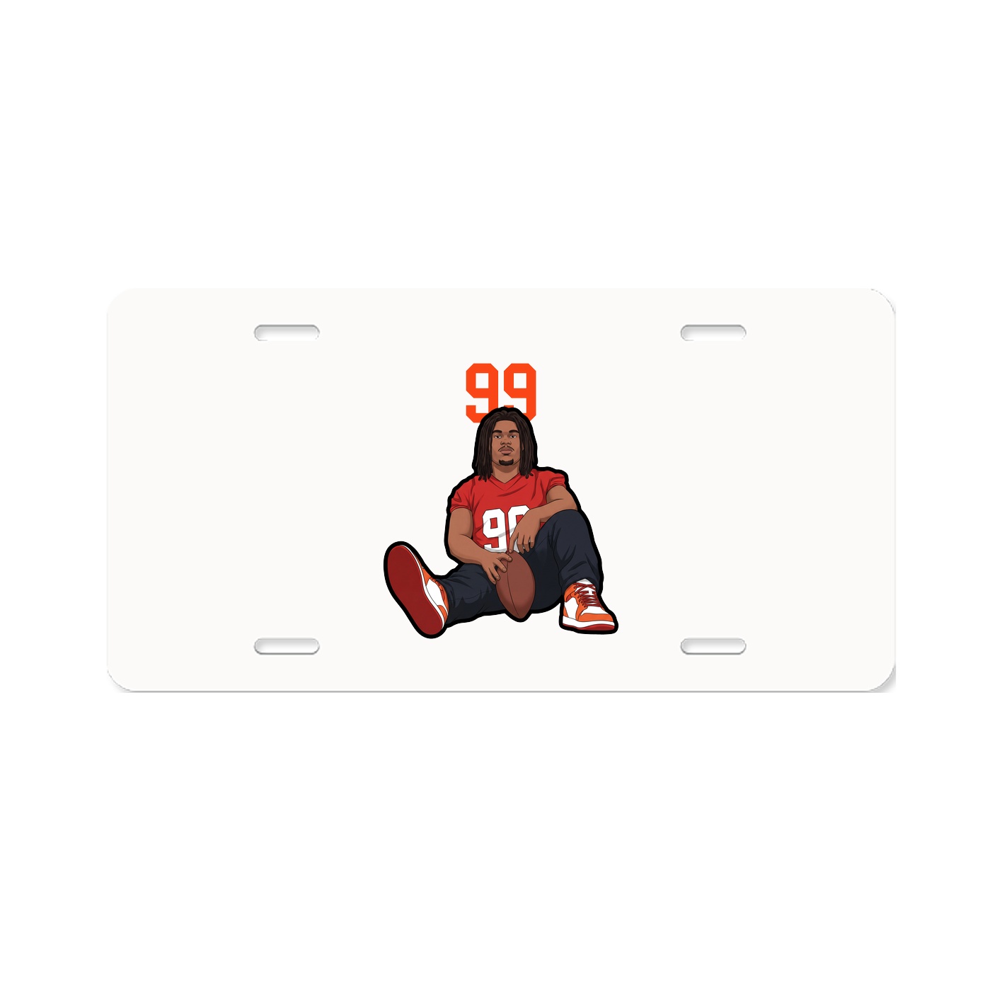 License Plate — Number Top in Classic