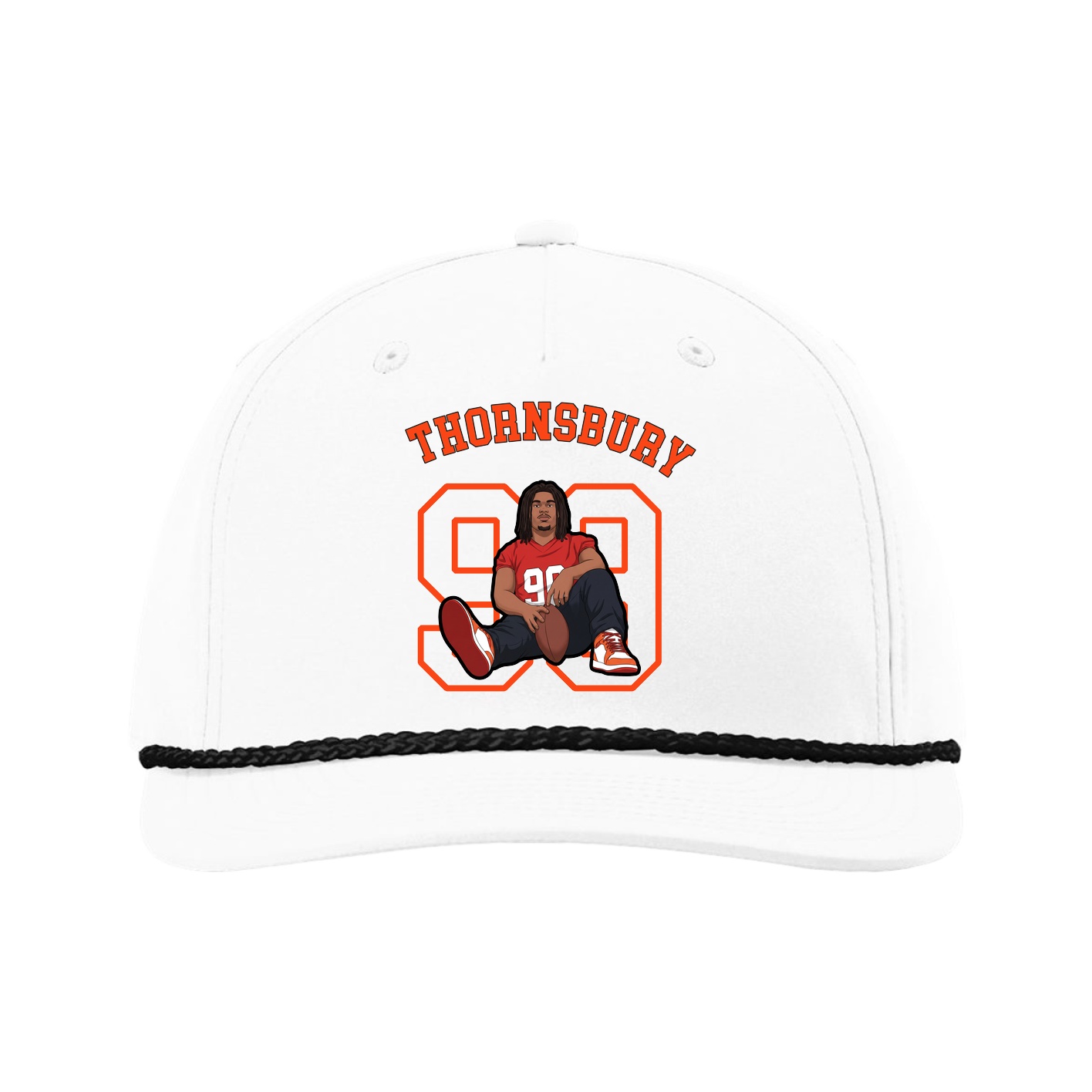 Five-Panel Classic Rope Cap — Shirsey Arch in White
