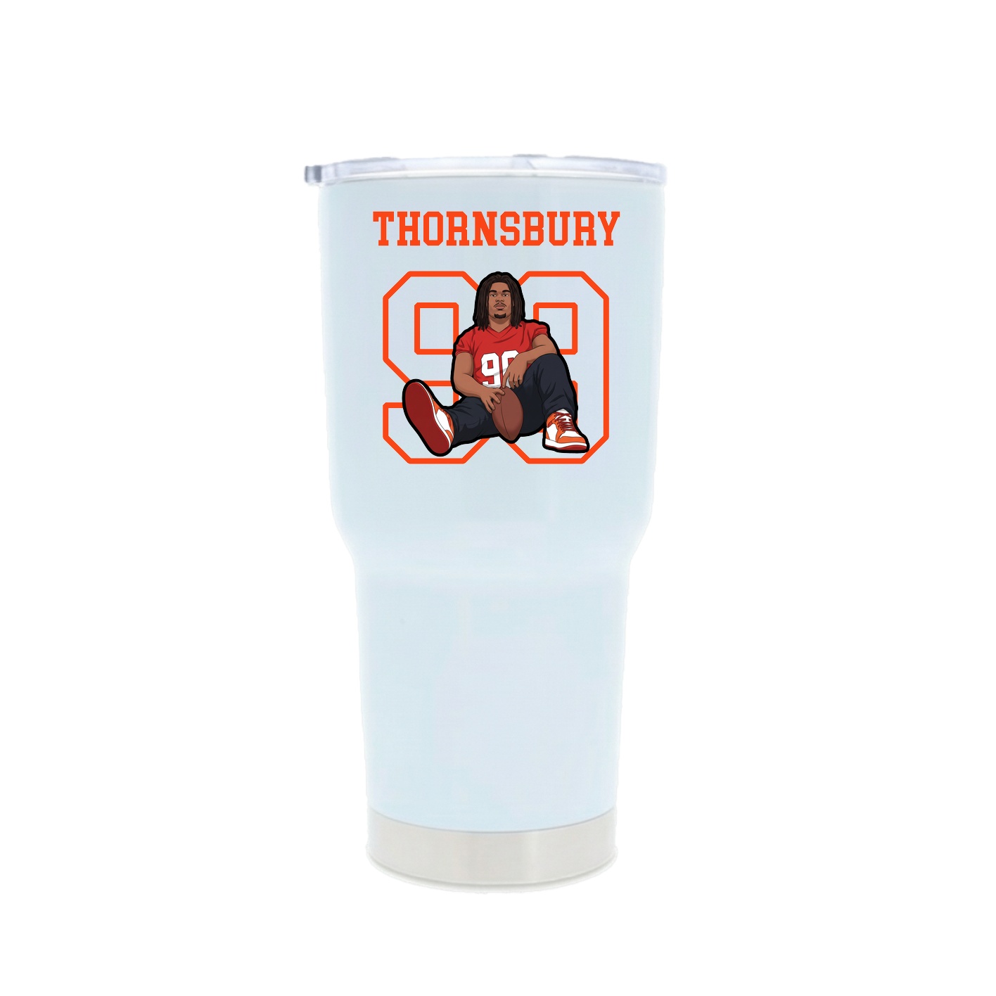30oz Stainless Steel Tumbler — Shirsey in White