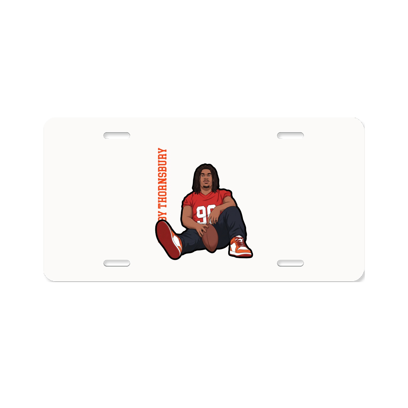 License Plate — Name Vertical in Classic