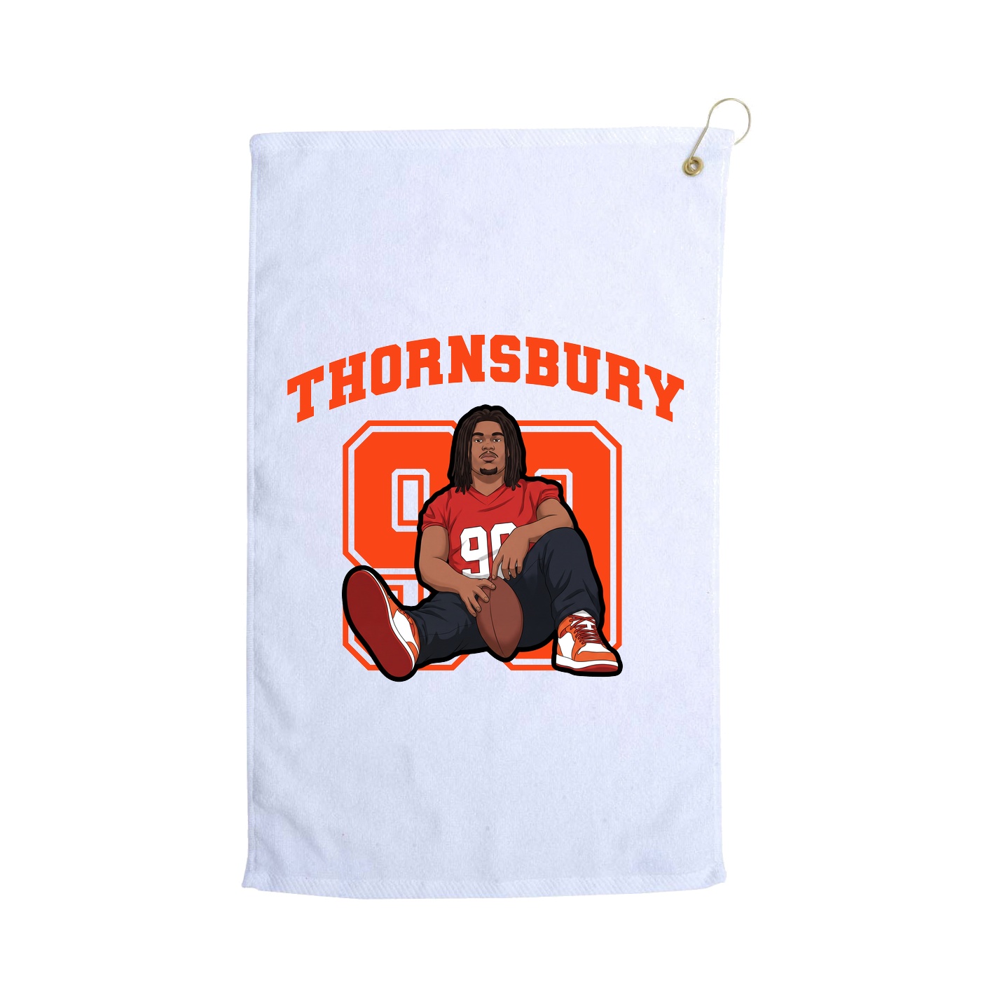 Golf Towel — Number in White