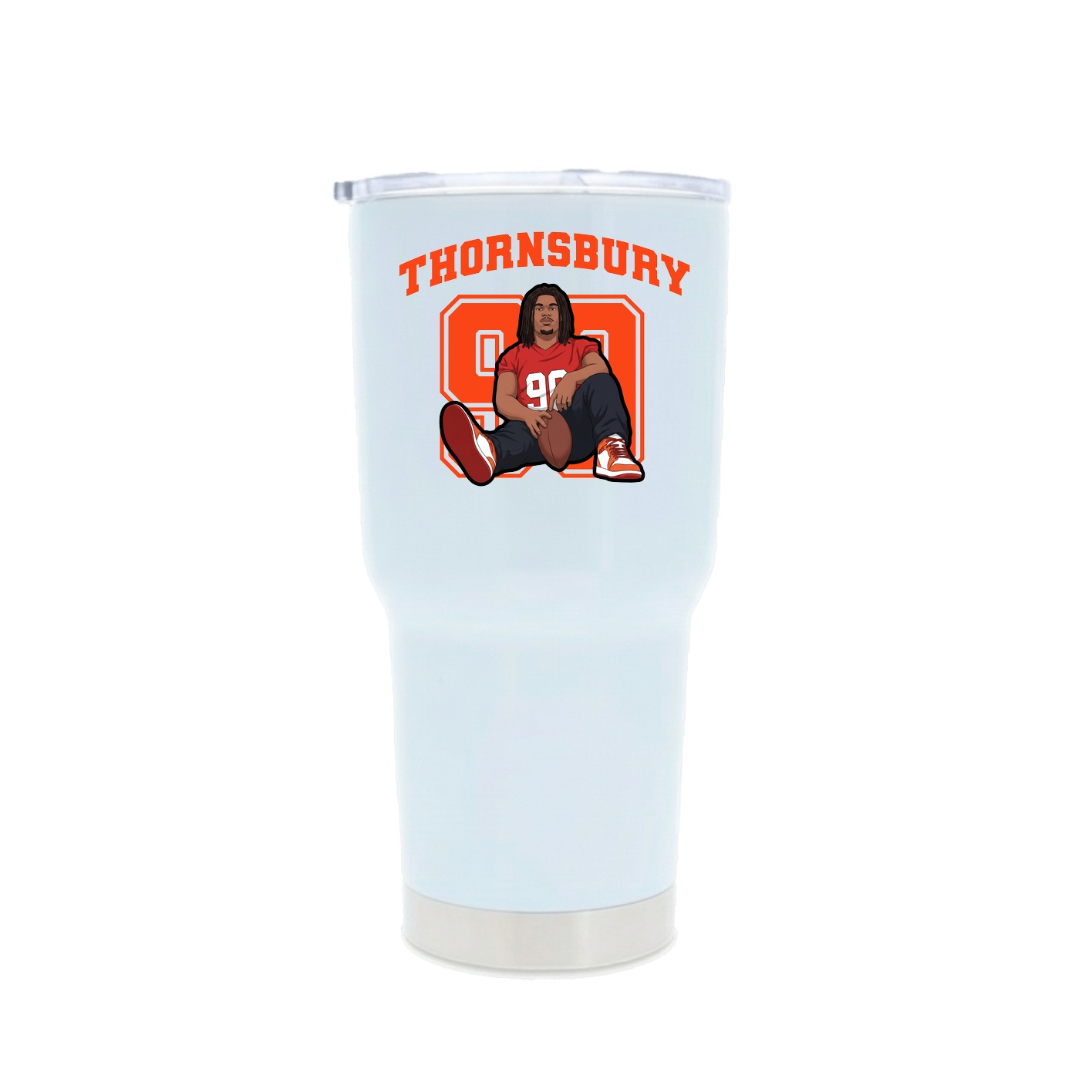 30oz Stainless Steel Tumbler — Number in White
