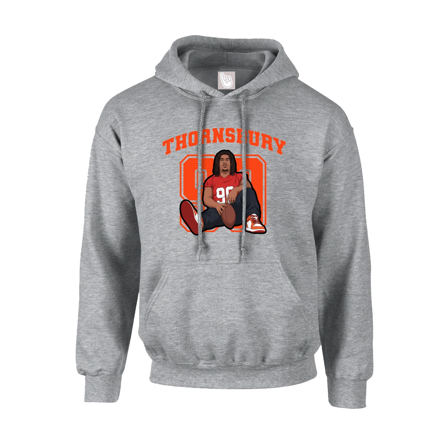 Hoodie — Number in Grey