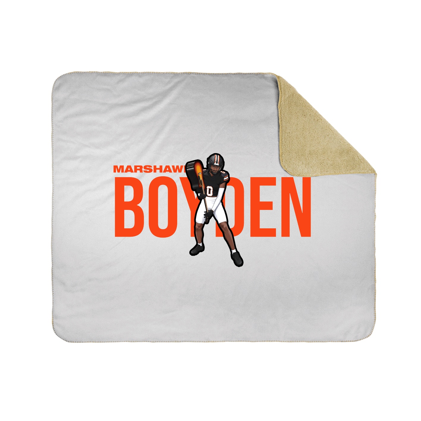 Throw Blanket — Player Name in White