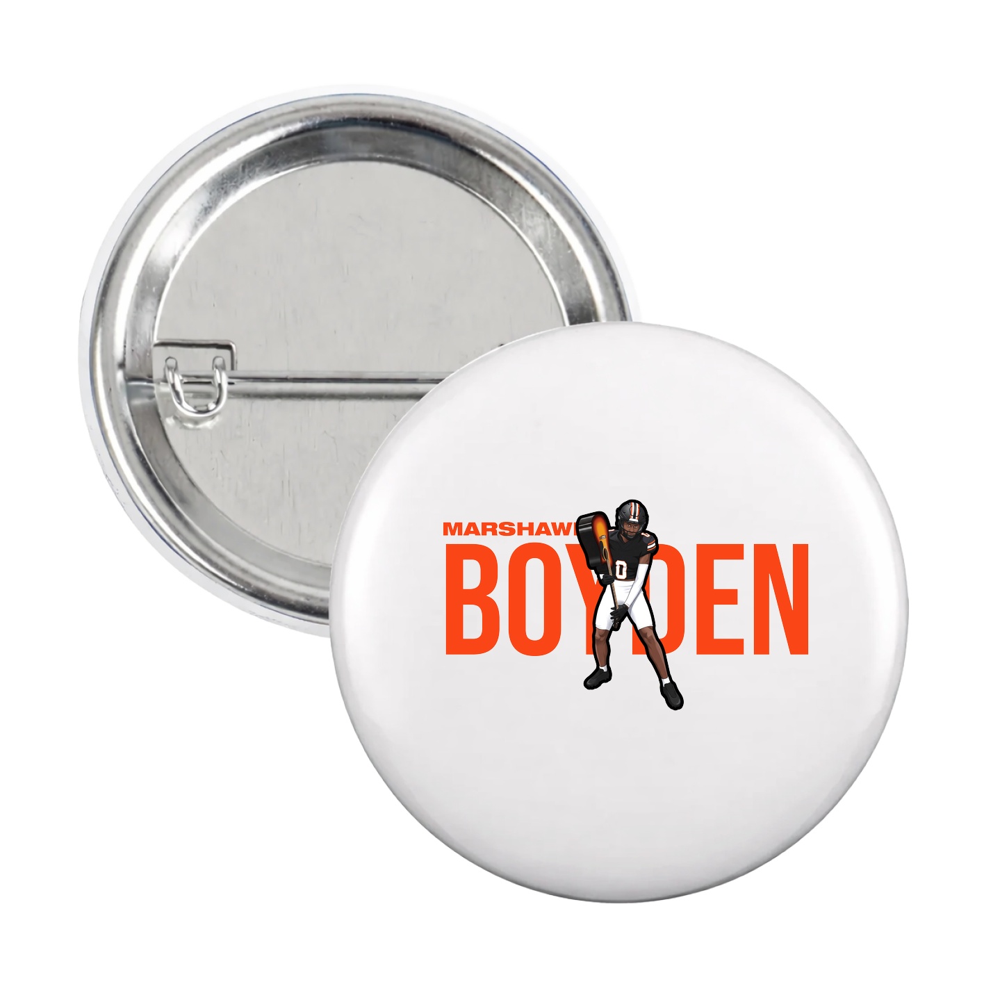 Game Day Button — Player Name in White