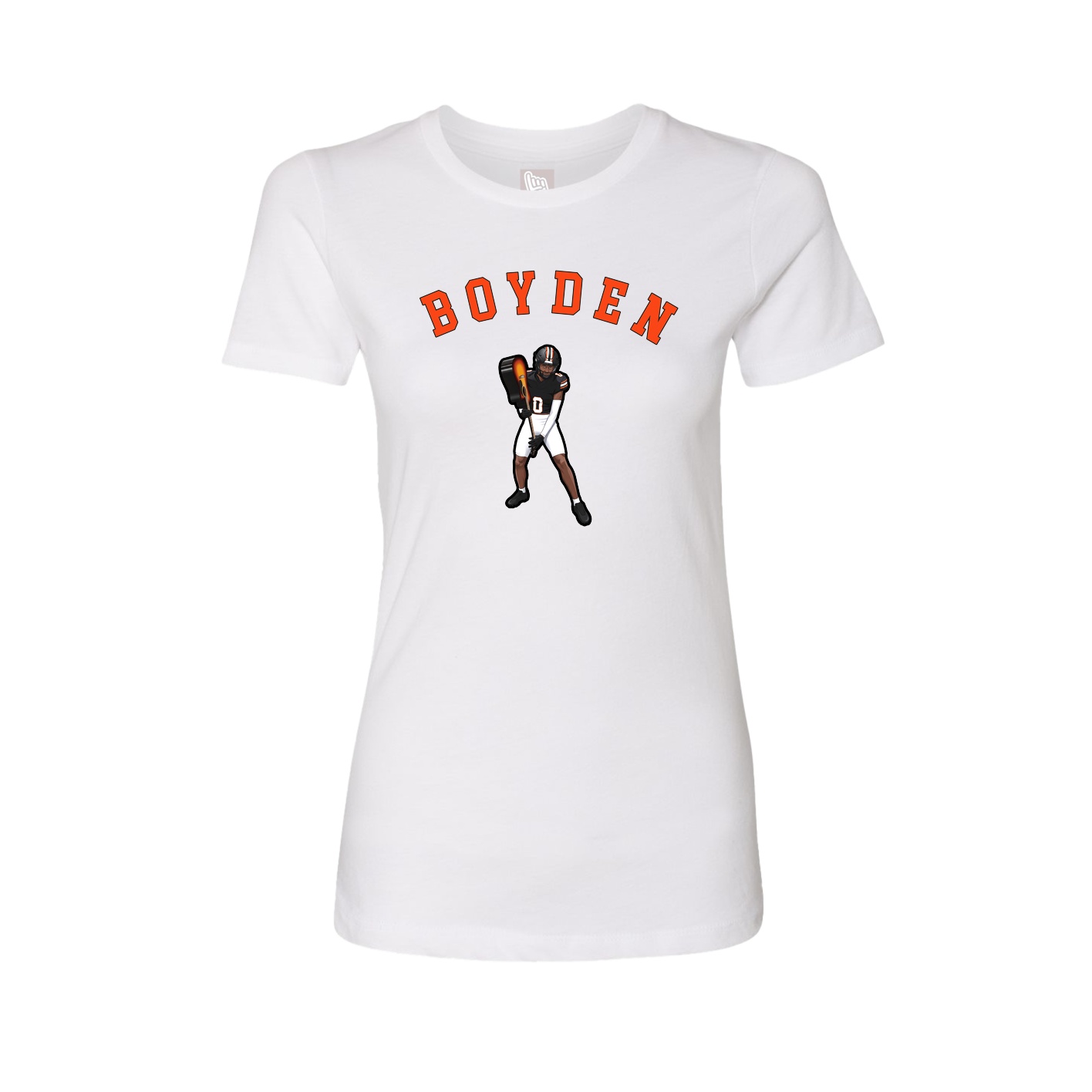 Fitted Women's Tee — Shirsey Arch in White