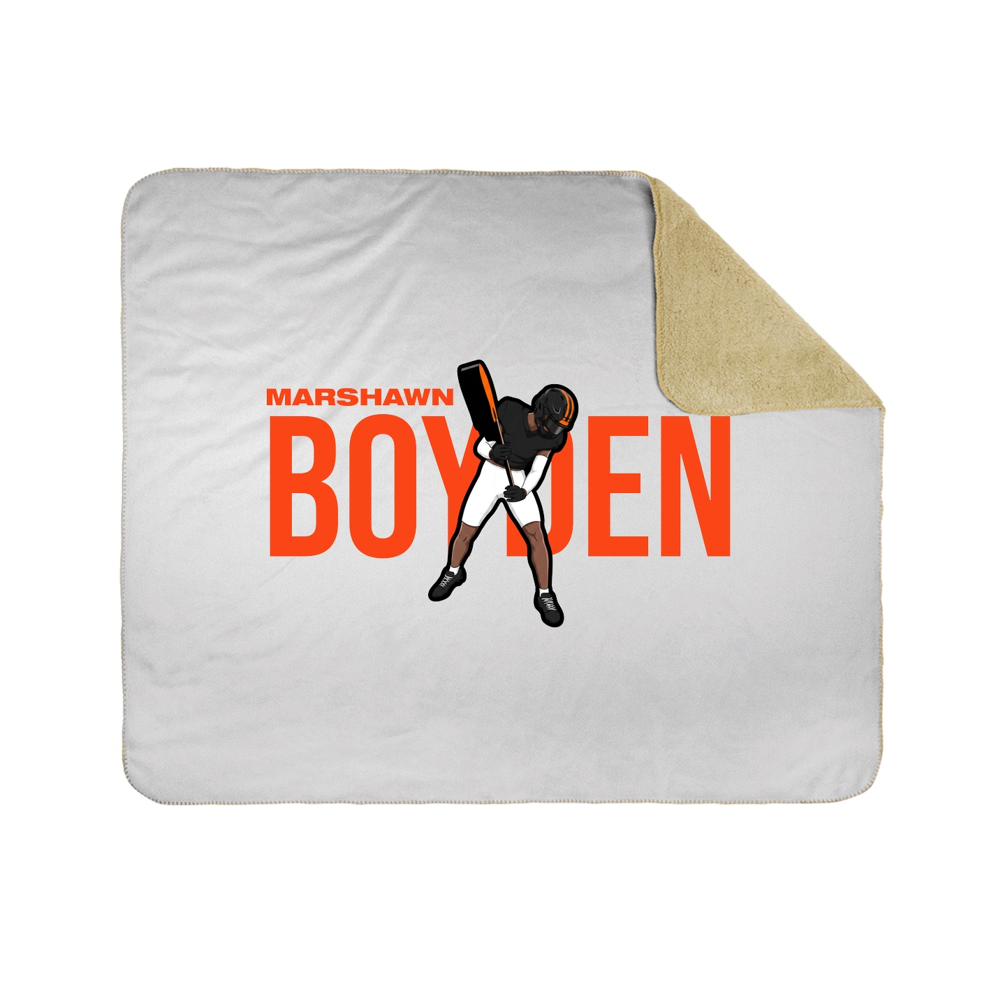 Throw Blanket — Player Name in White