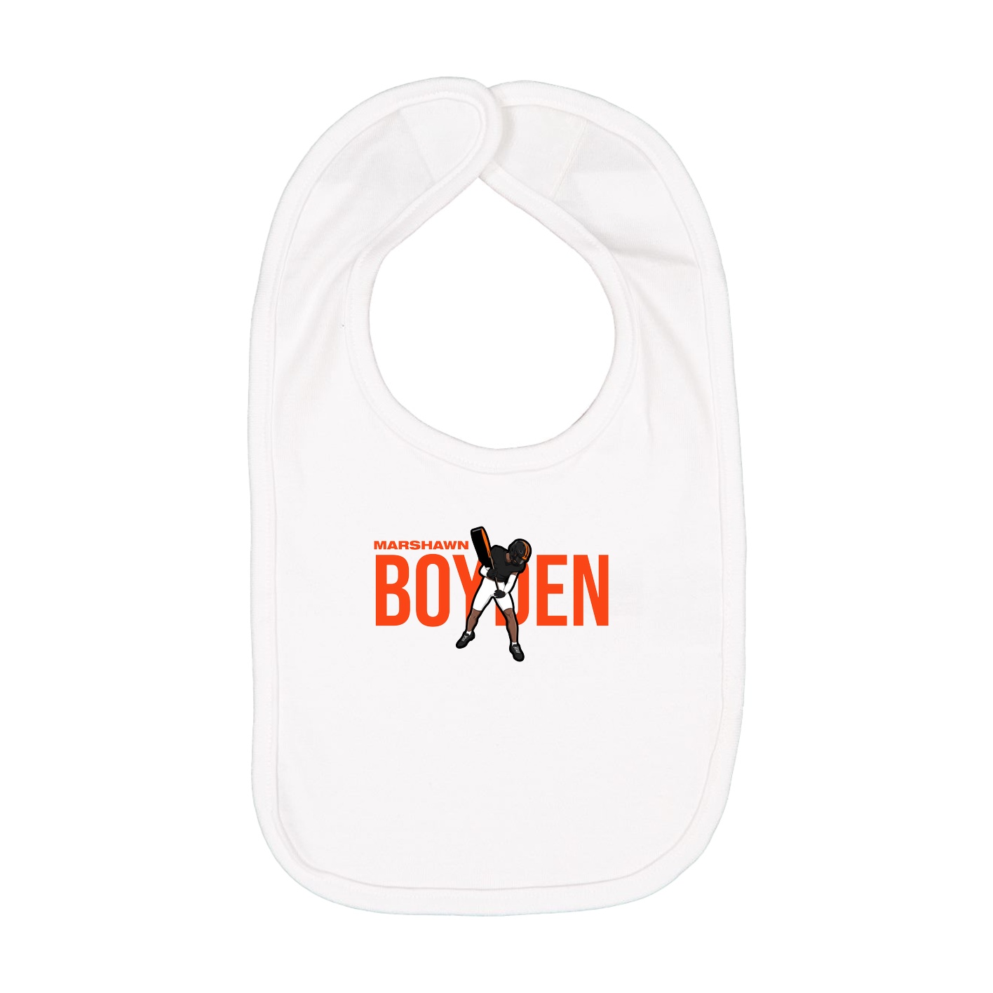 Infant Bib — Player Name in White