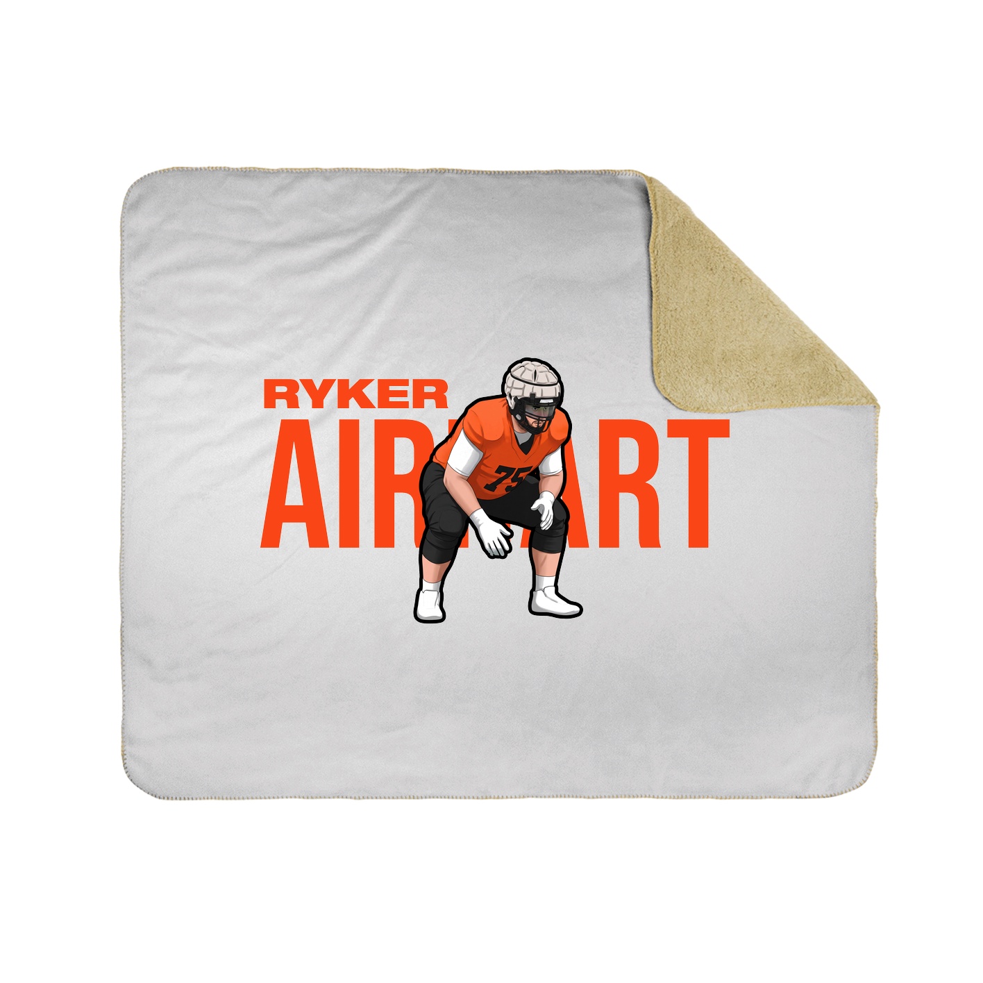 Throw Blanket — Player Name in White