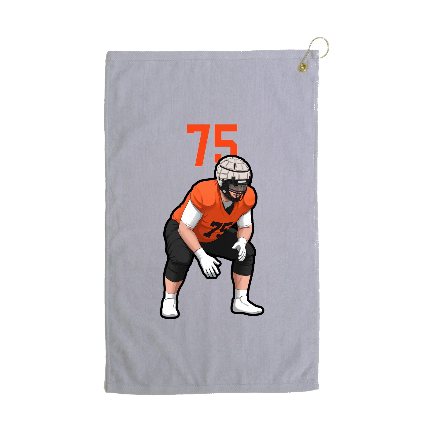Golf Towel — Number Top in Grey