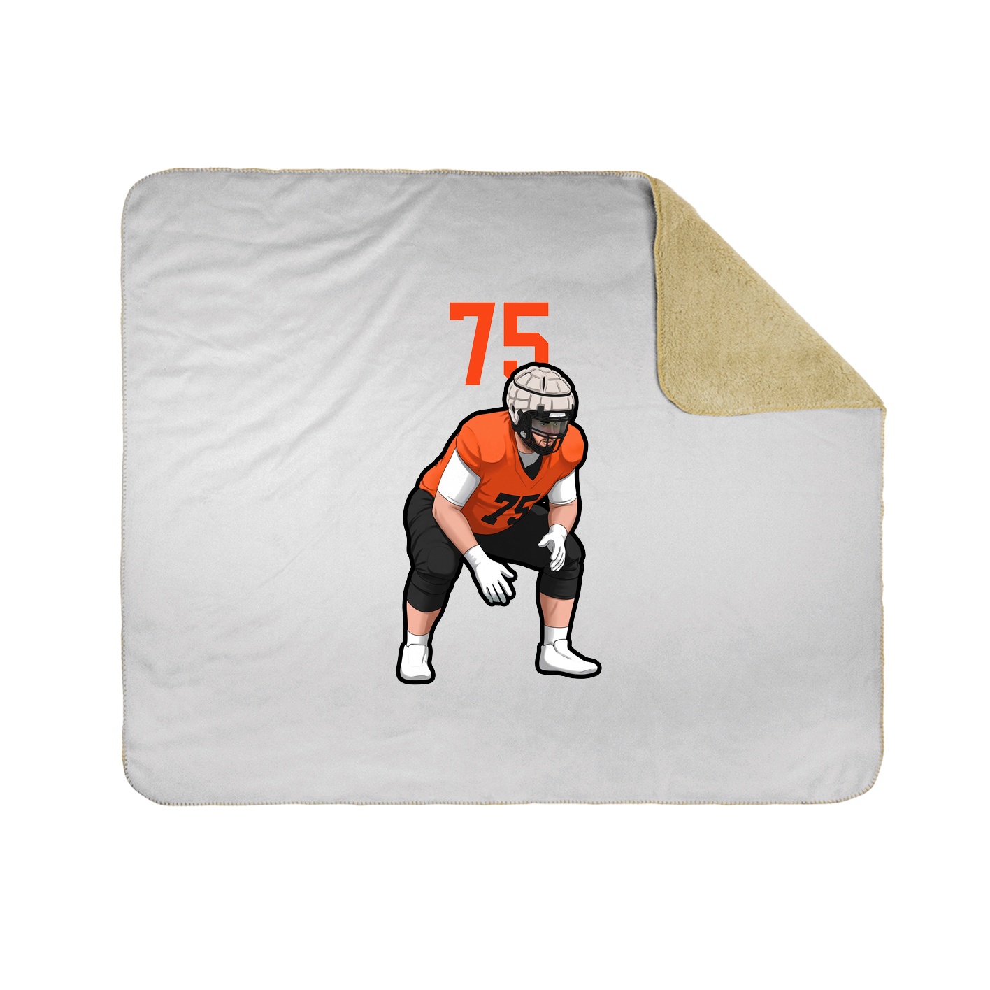 Throw Blanket — Number Top in White