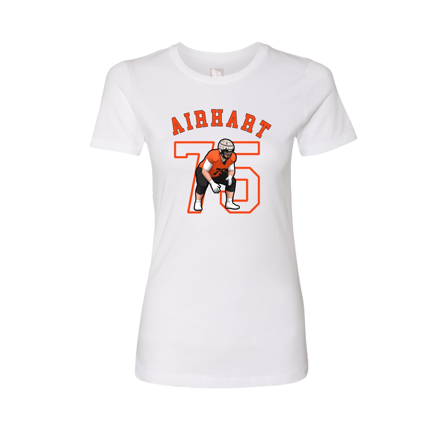 Fitted Women's Tee — Shirsey Arch in White