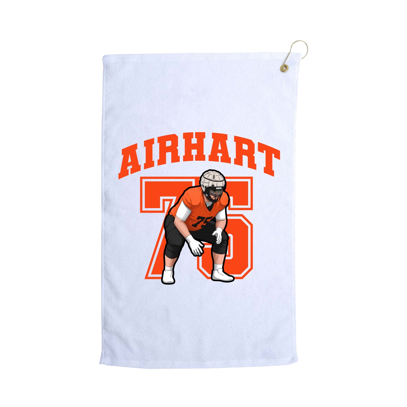 Golf Towel — Number in White