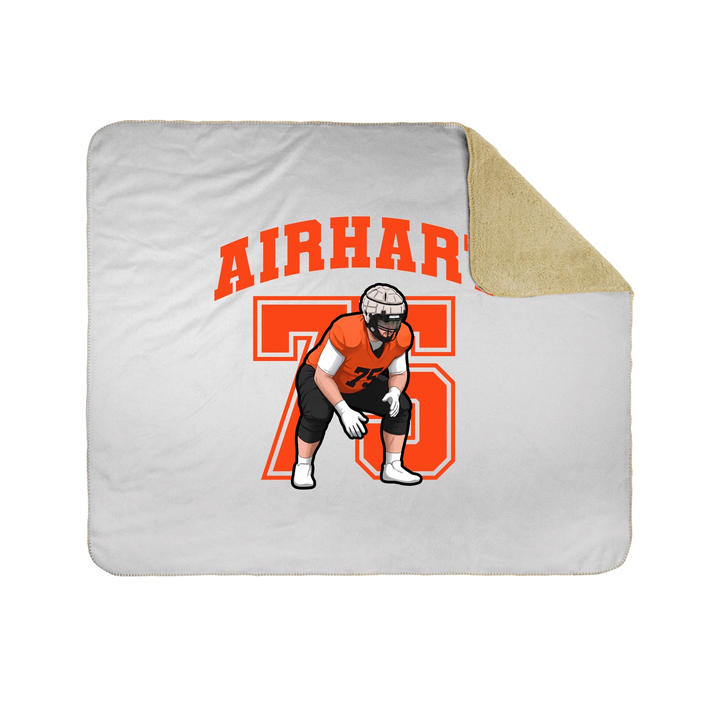 Throw Blanket — Number in White