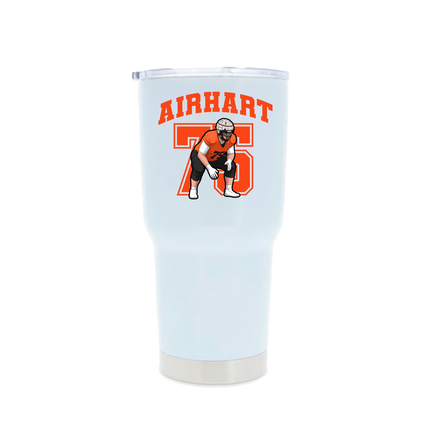 30oz Stainless Steel Tumbler — Number in White