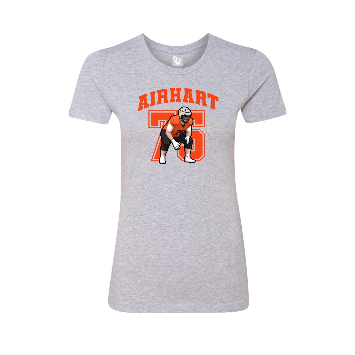 Fitted Women's Tee — Number in Grey