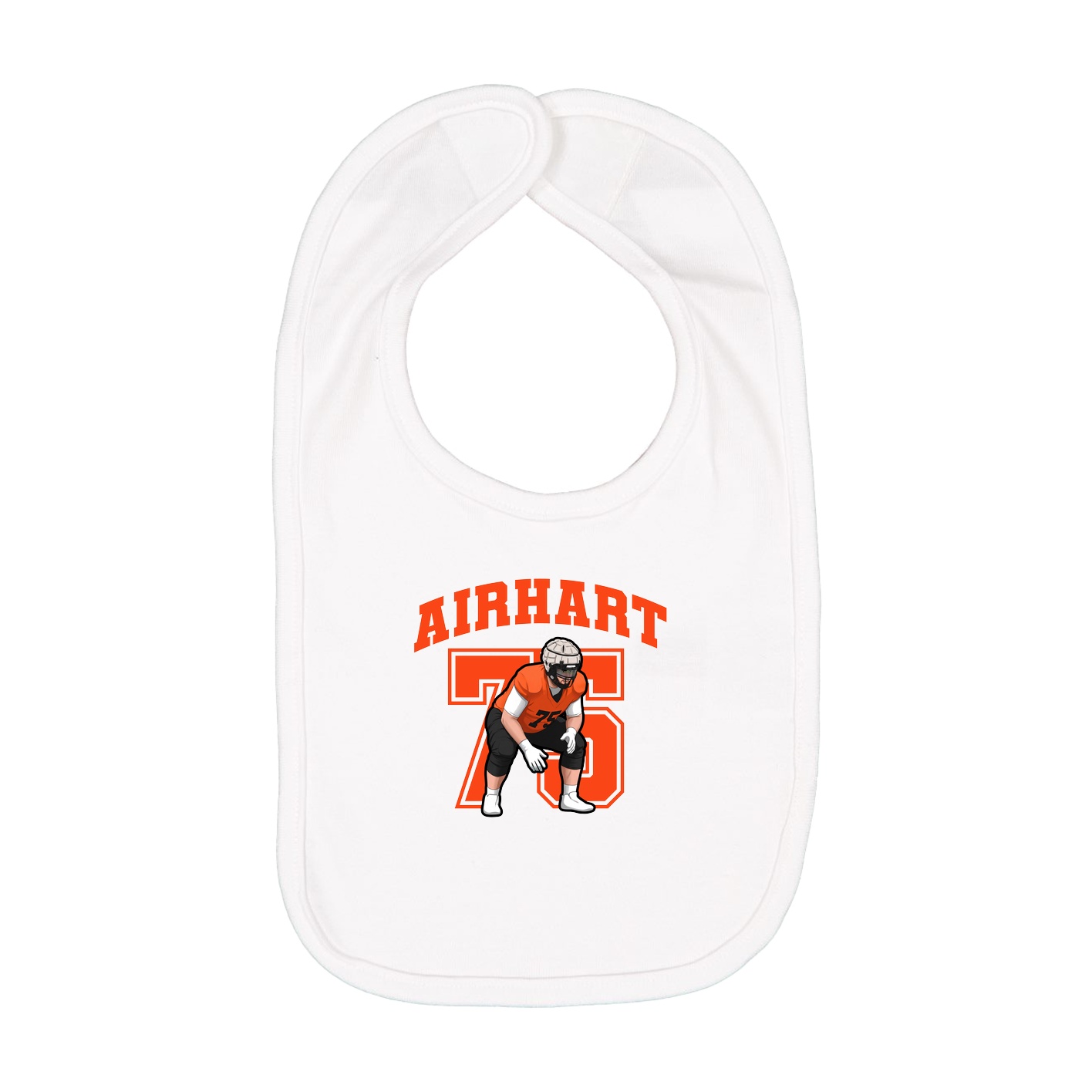 Infant Bib — Number in White
