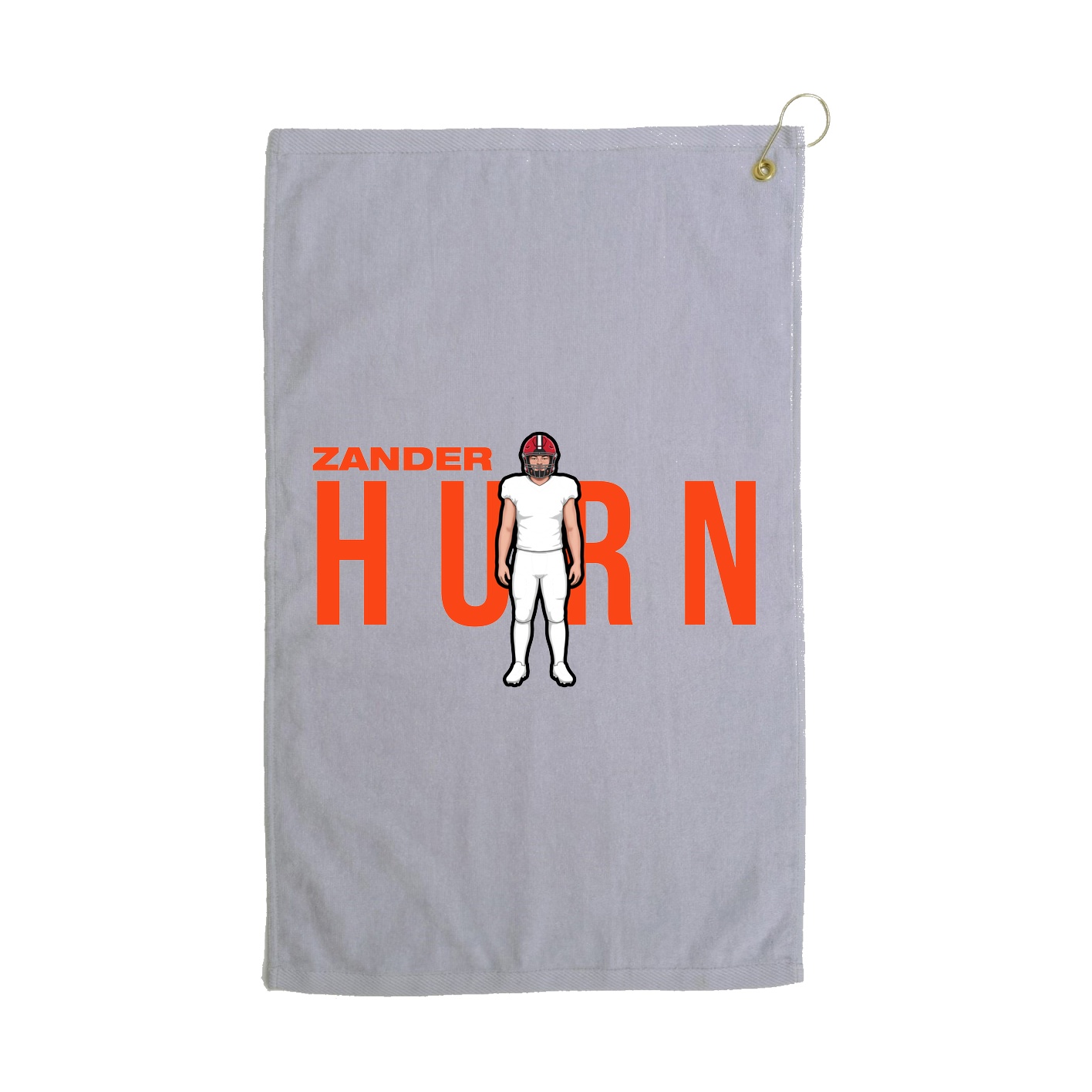 Golf Towel — Player Name in Grey