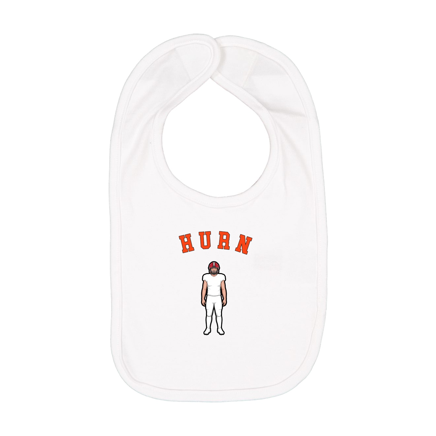Infant Bib — Shirsey Arch in White