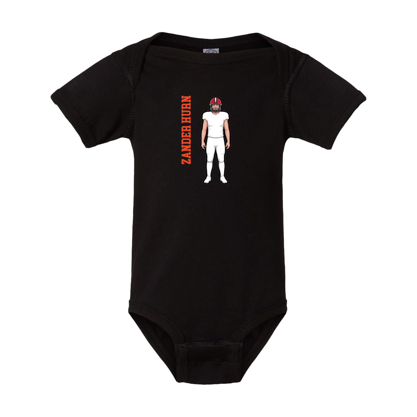 Baby Onesie — Name Vertical in Black