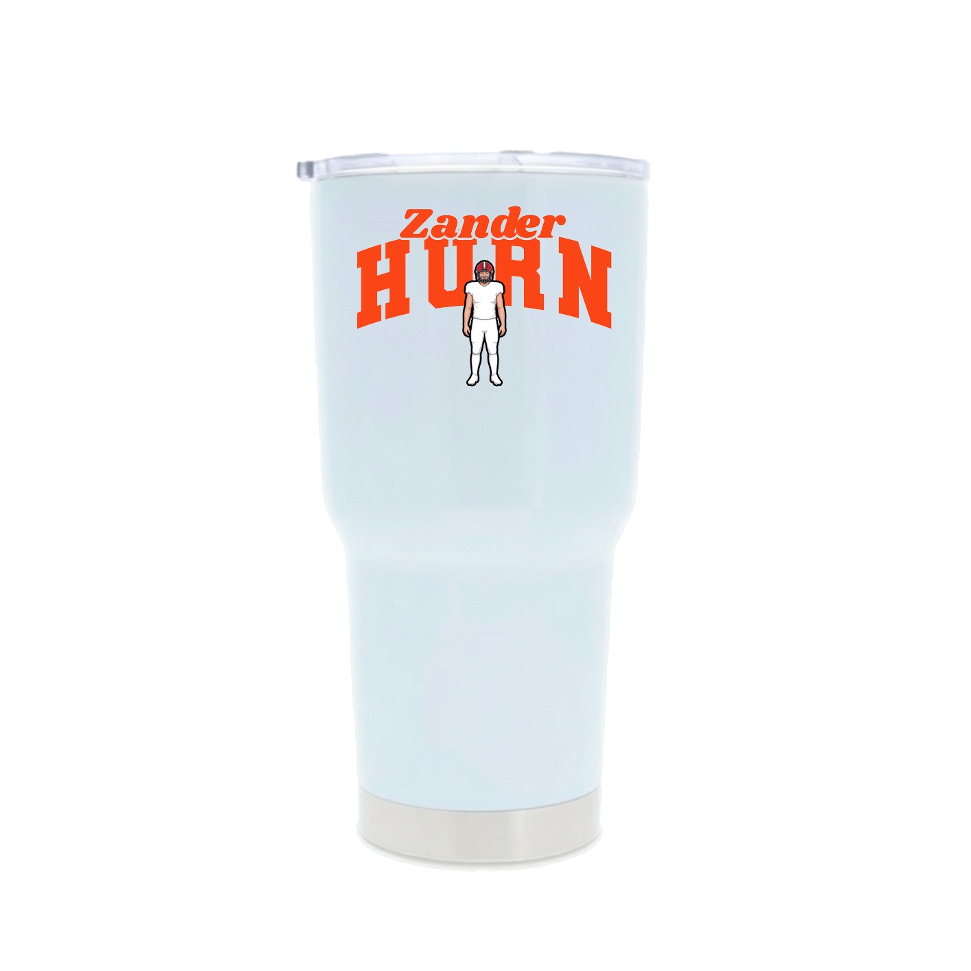 30oz Stainless Steel Tumbler — Signature Arch in White