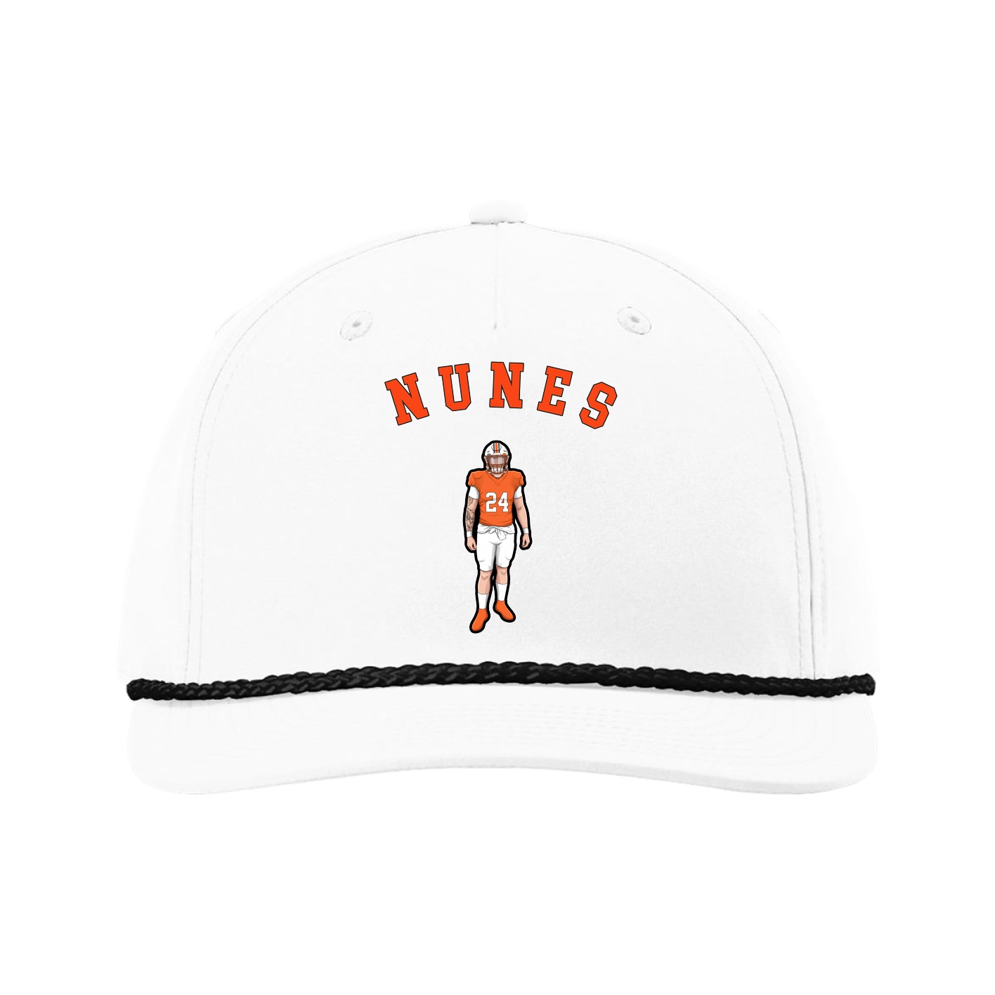 Five-Panel Classic Rope Cap — Shirsey Arch in White