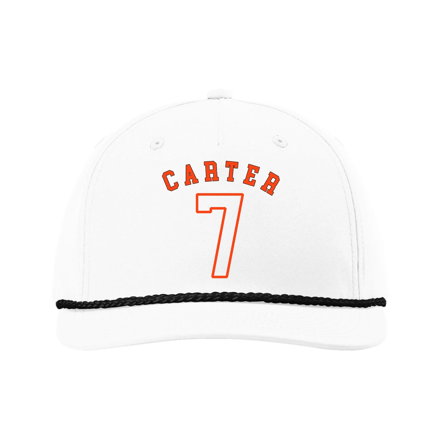 Five-Panel Classic Rope Cap — Shirsey Arch in White