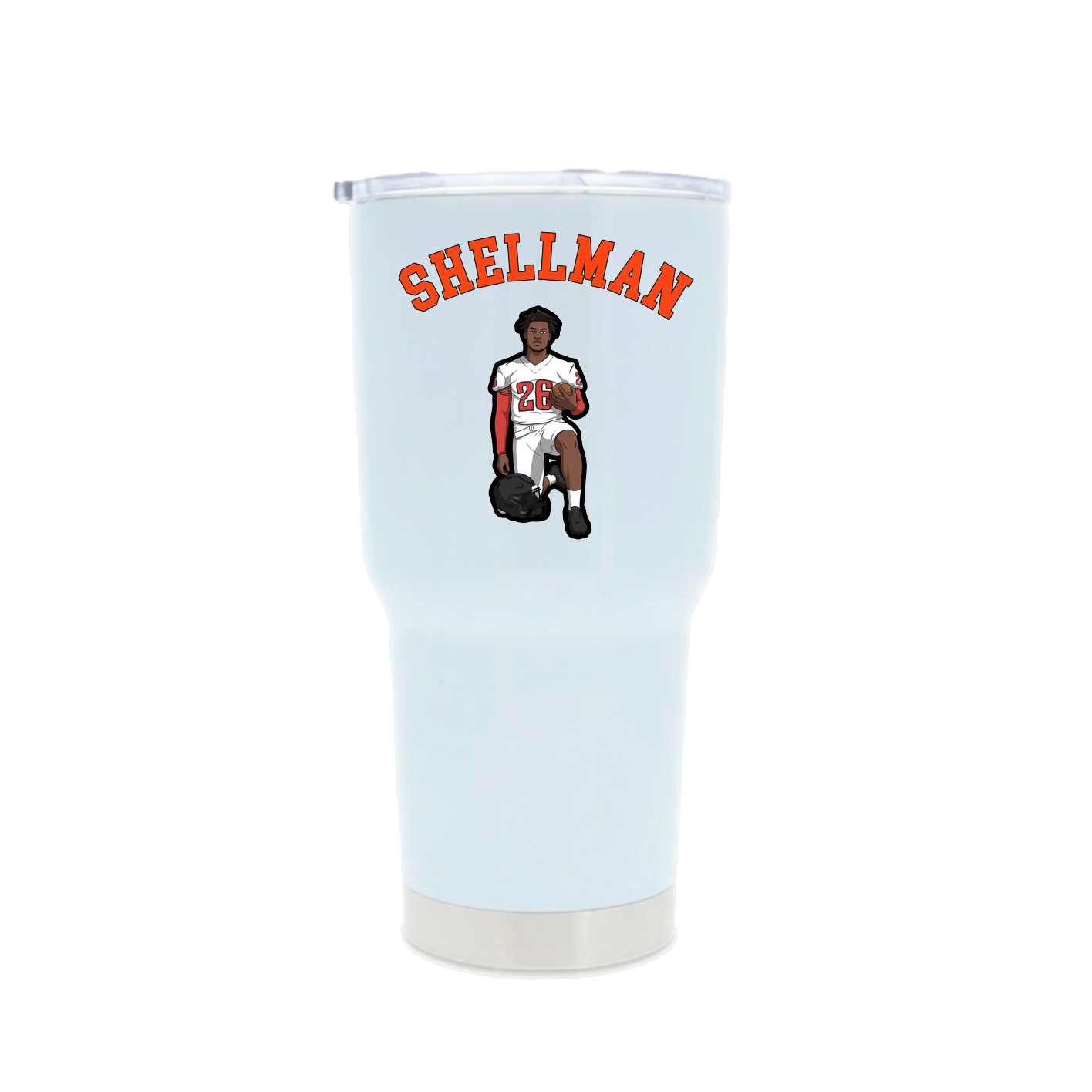 30oz Stainless Steel Tumbler — Shirsey Arch in White
