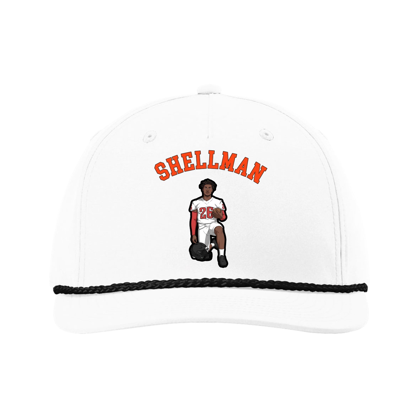 Five-Panel Classic Rope Cap — Shirsey Arch in White