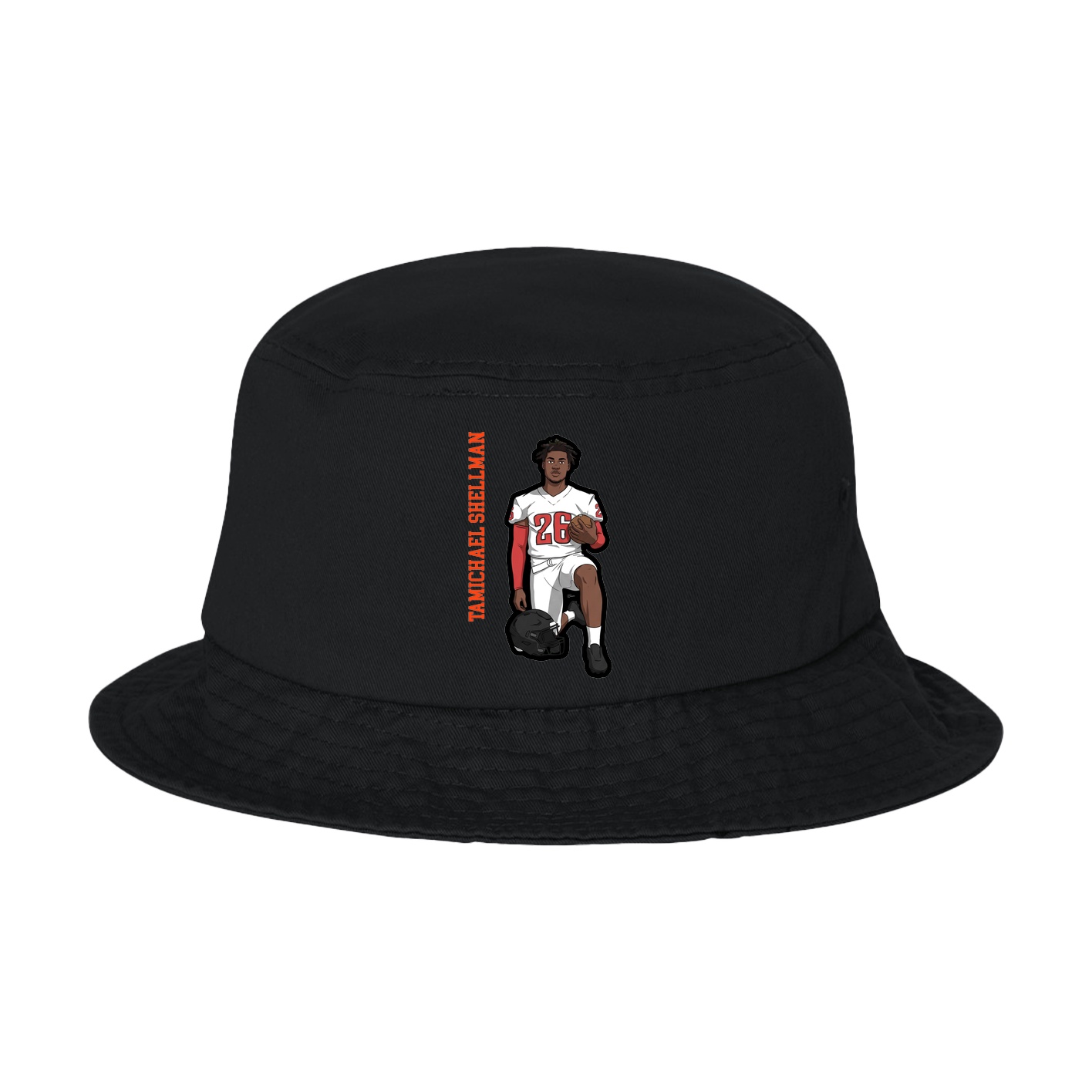 Bucket Cap — Name Vertical in Black