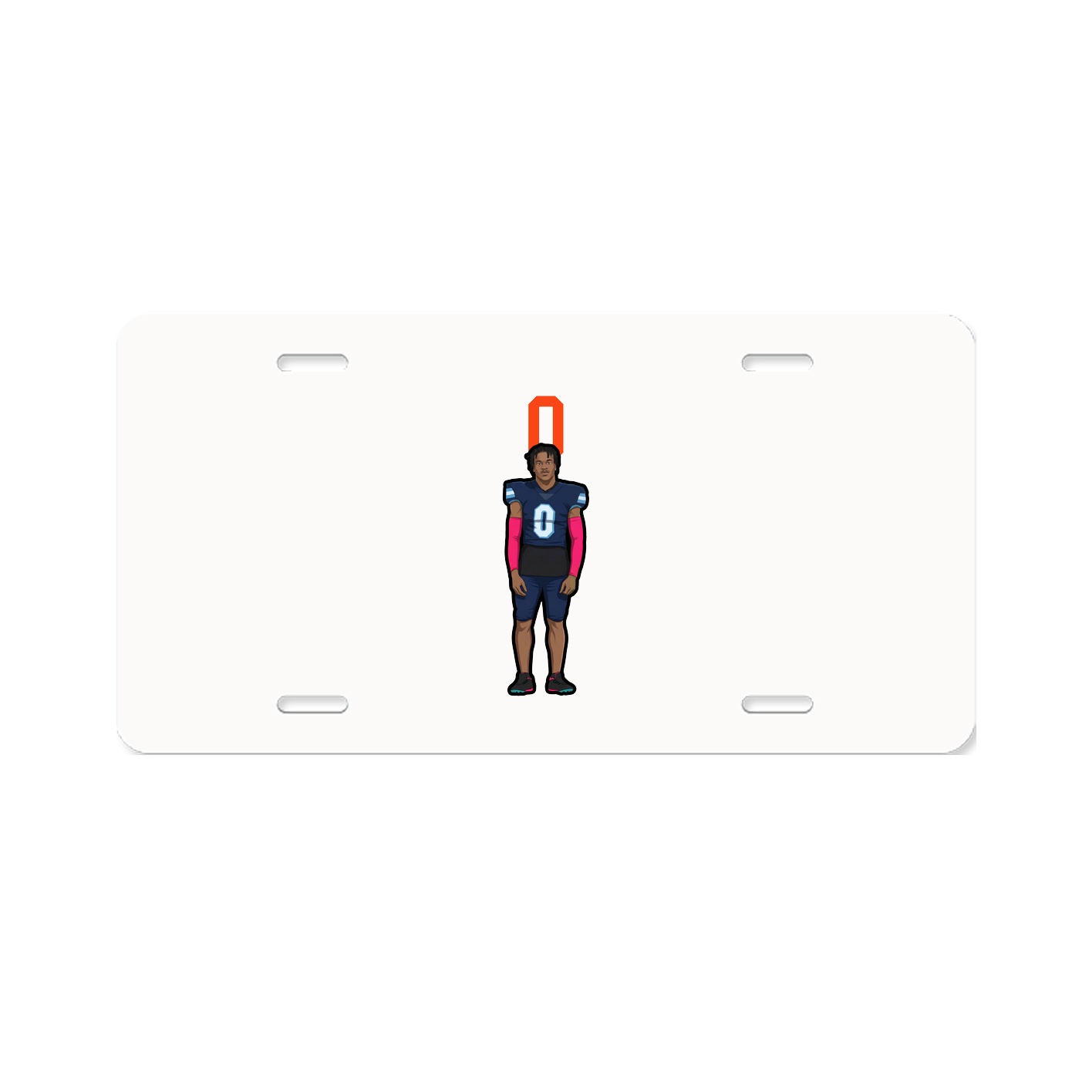 License Plate — Number Top in Classic