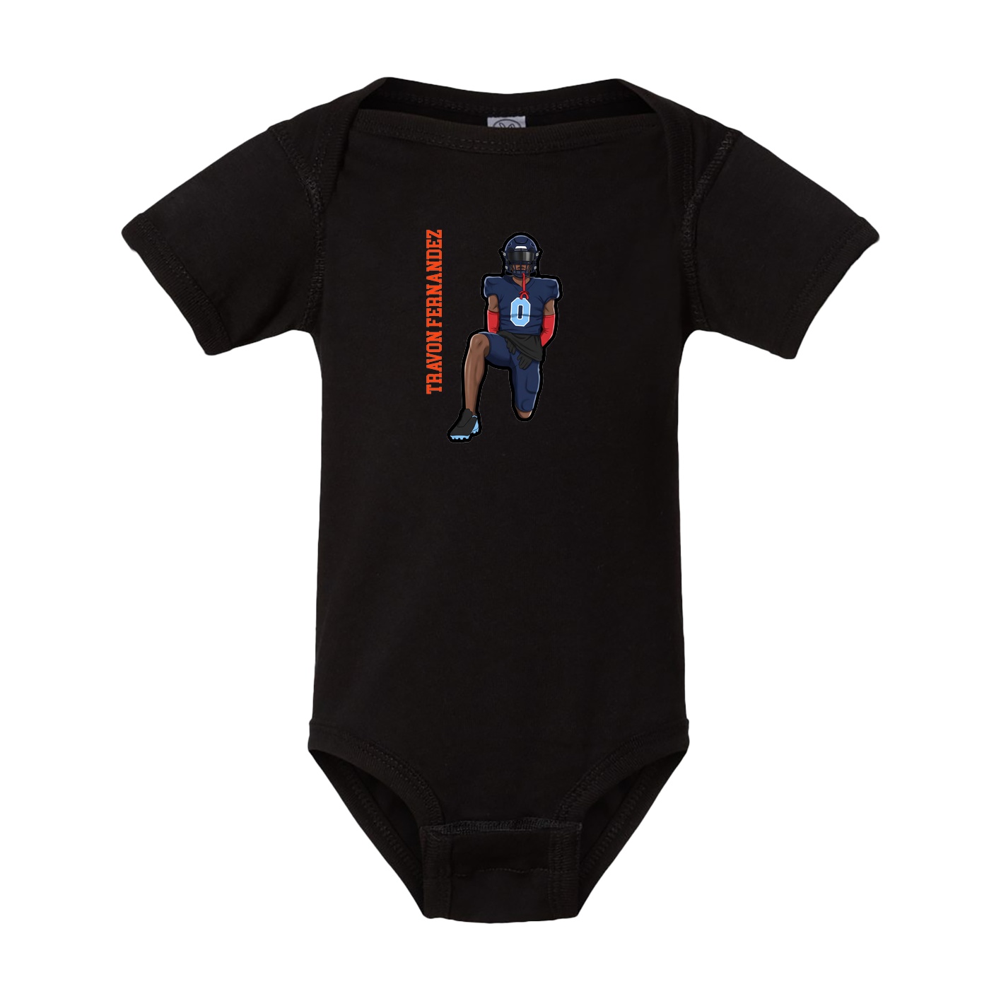 Baby Onesie — Name Vertical in Black