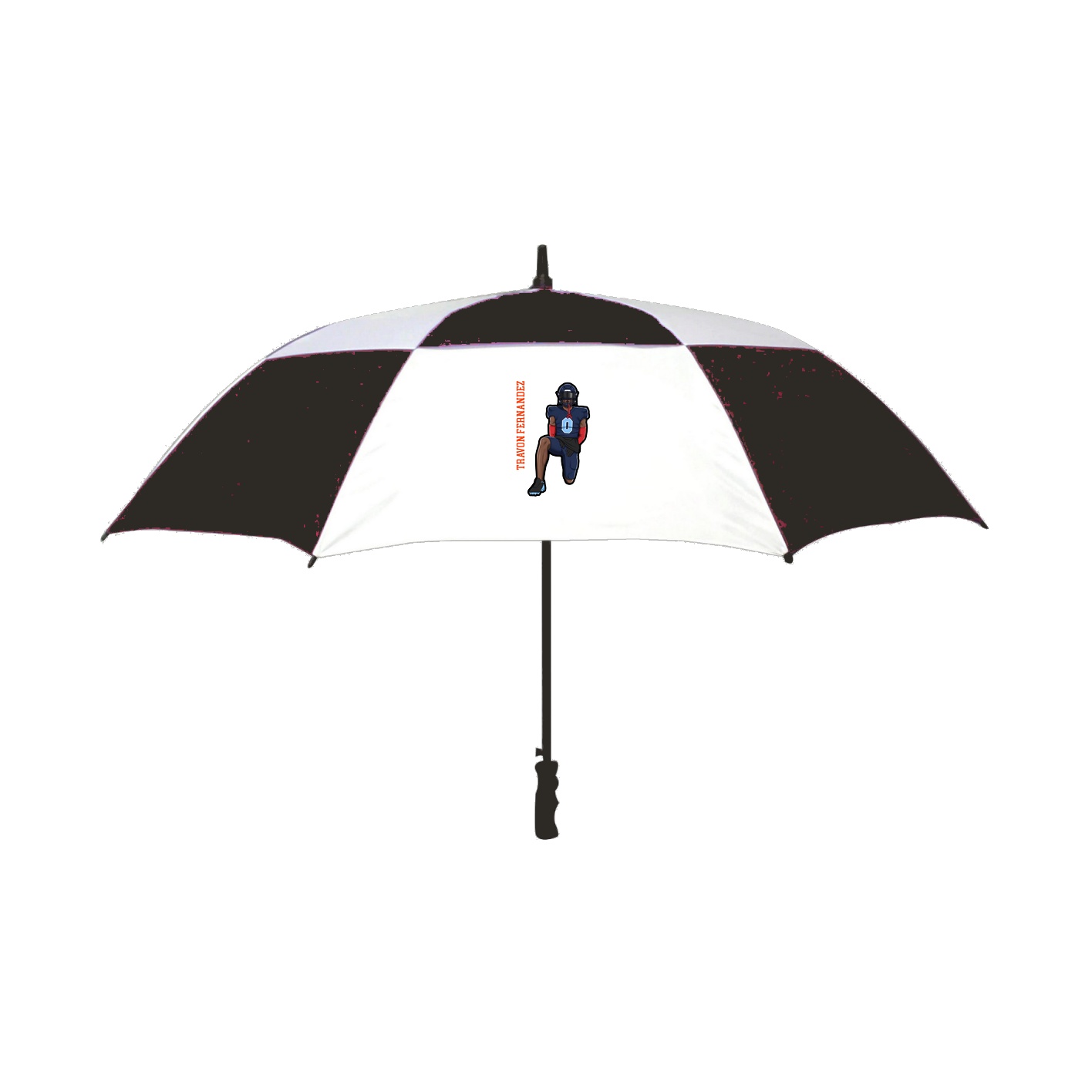 Golf Umbrella — Name Vertical in Black