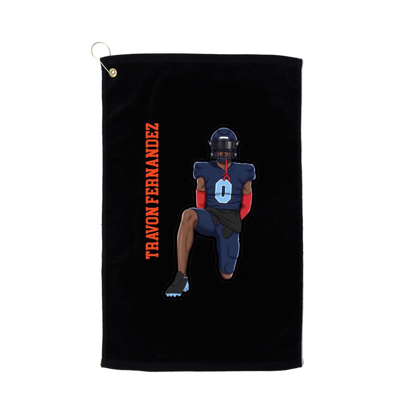 Golf Towel — Name Vertical in Black