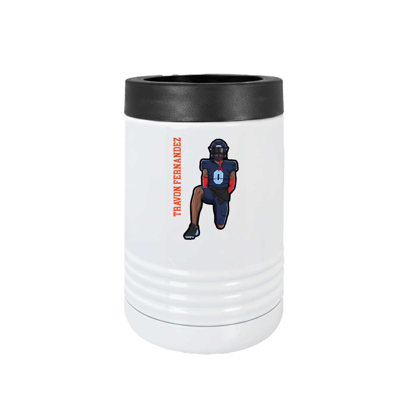 Beverage Holder — Name Vertical in White