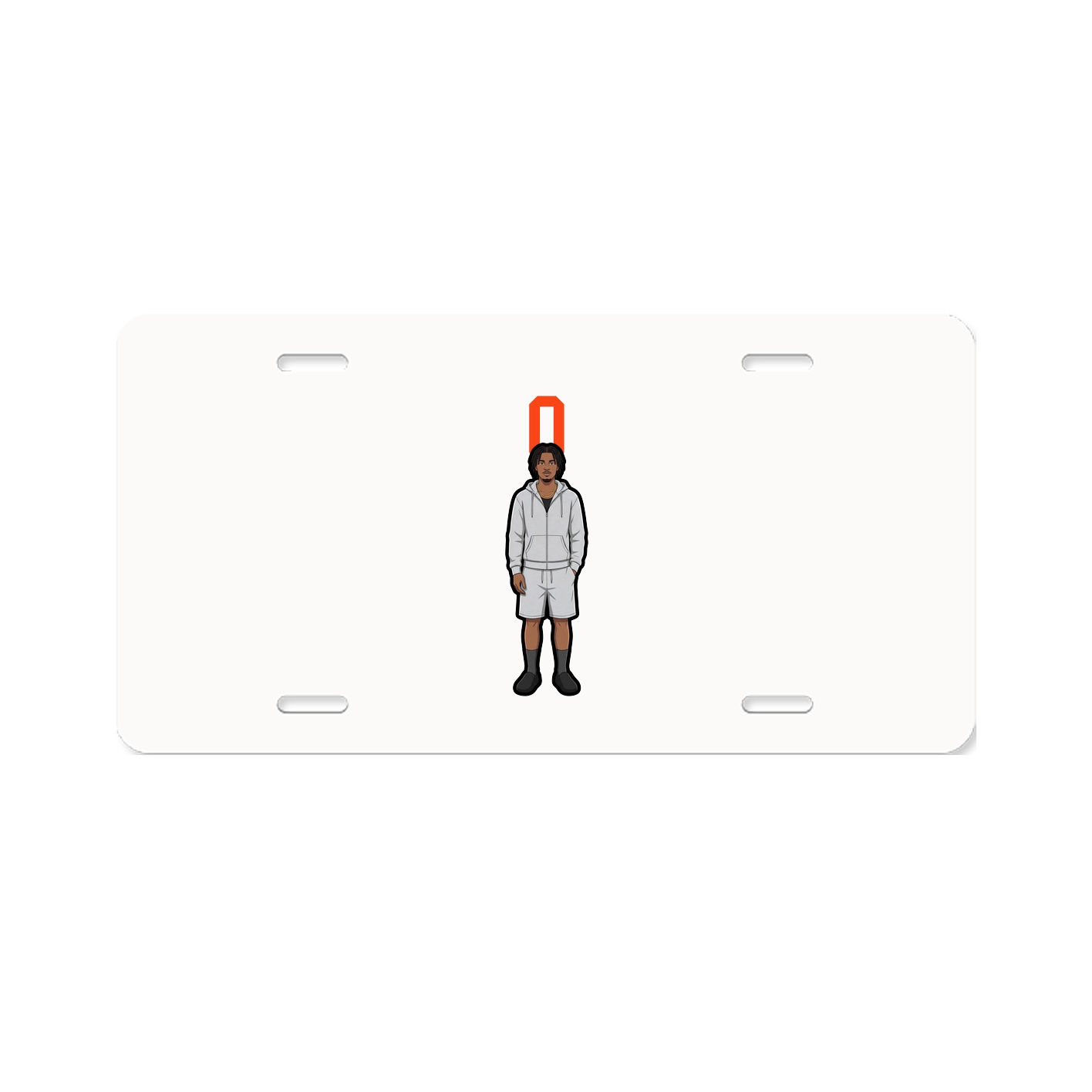 License Plate — Number Top in Classic