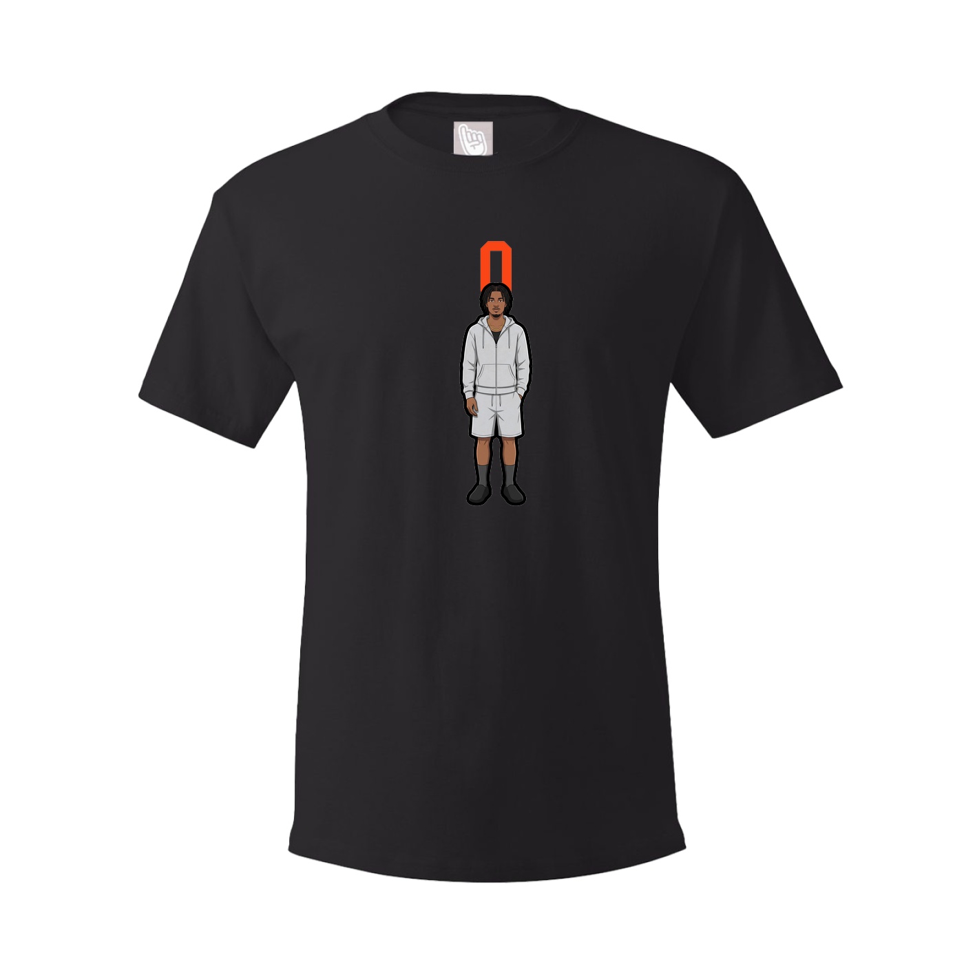 Youth Tee — Number Top in Black