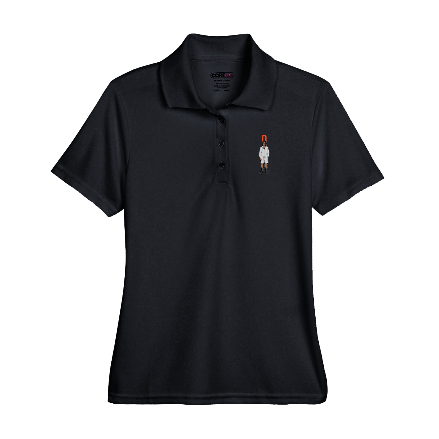 Performance Polo — Number Top in Black