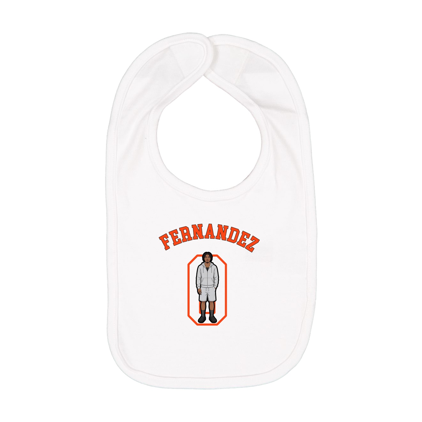 Infant Bib — Shirsey Arch in White