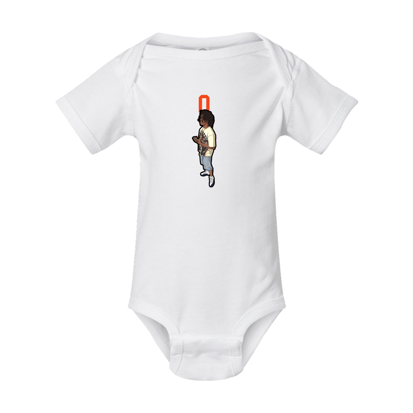 Baby Onesie — Number Top in White