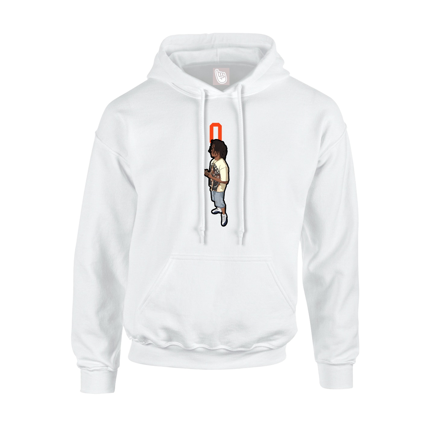 Hoodie — Number Top in White