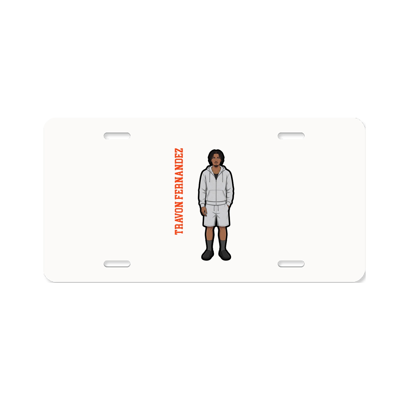 License Plate — Name Vertical in Classic
