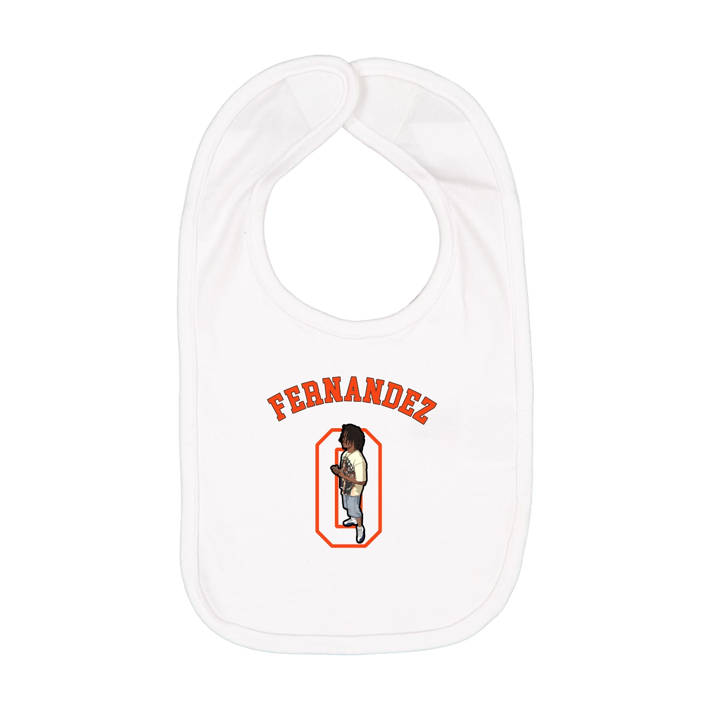 Infant Bib — Shirsey Arch in White
